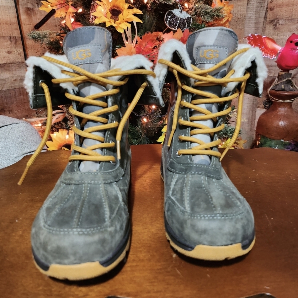 UGG Kids' Green and Yellow Boots